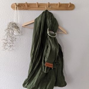 WildBird Green Linen Ring Sling